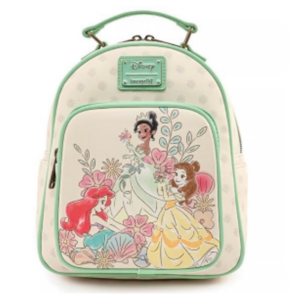 Loungefly Mint and Cream Disney Princess Mini Backpack